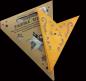 Preview: Baby Curves orange / Glitter - Foldable glowing Paperstar with 5 points, 40 cm